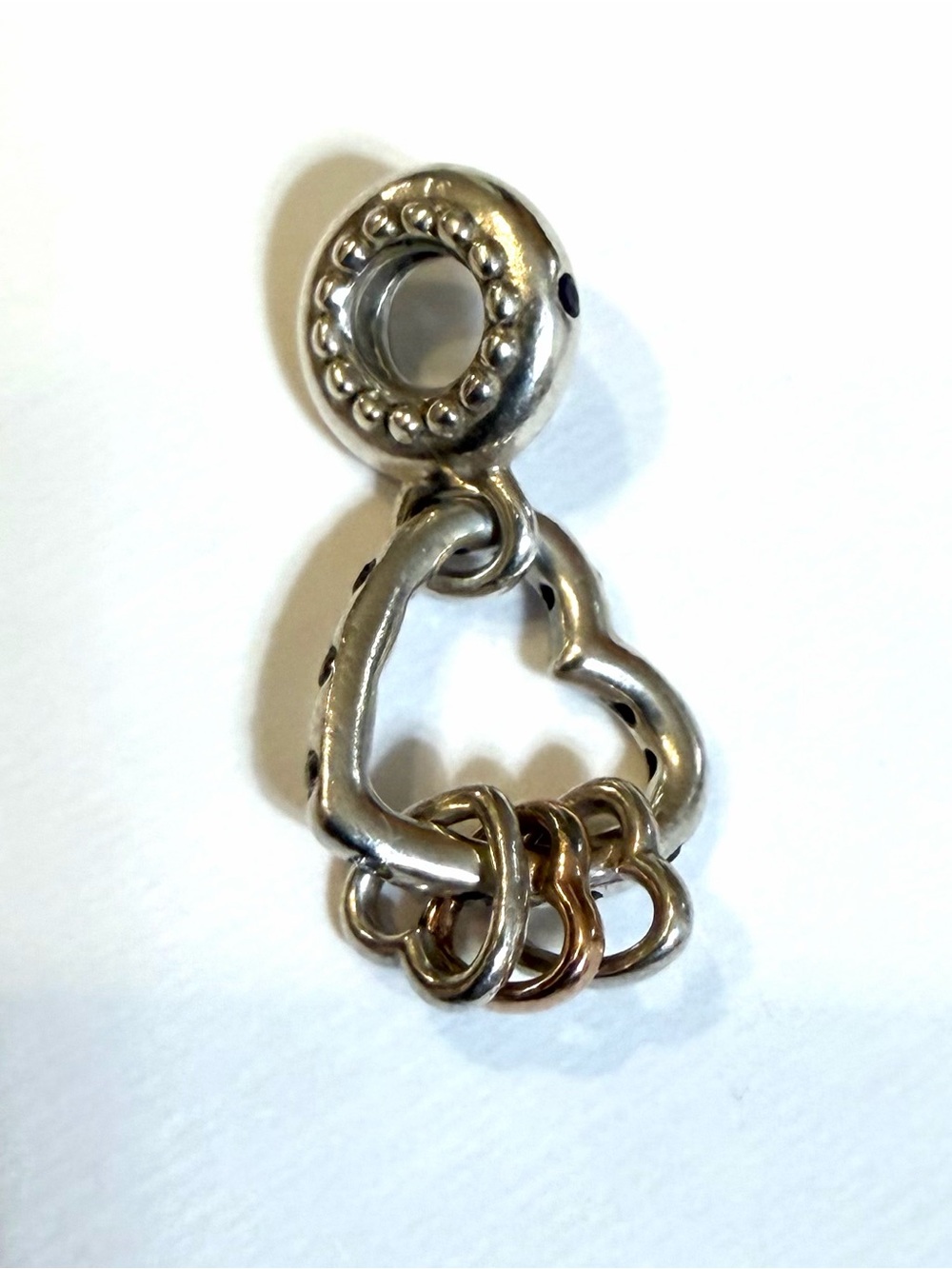 Pandora Sterling Silver Heart Full Of Hearts Dangle Charm 787247NLCMX